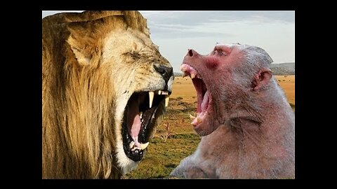 ‎⚡ Lion’s Fierce Strike on Monkey Over the Tree | Wild Animal Attack