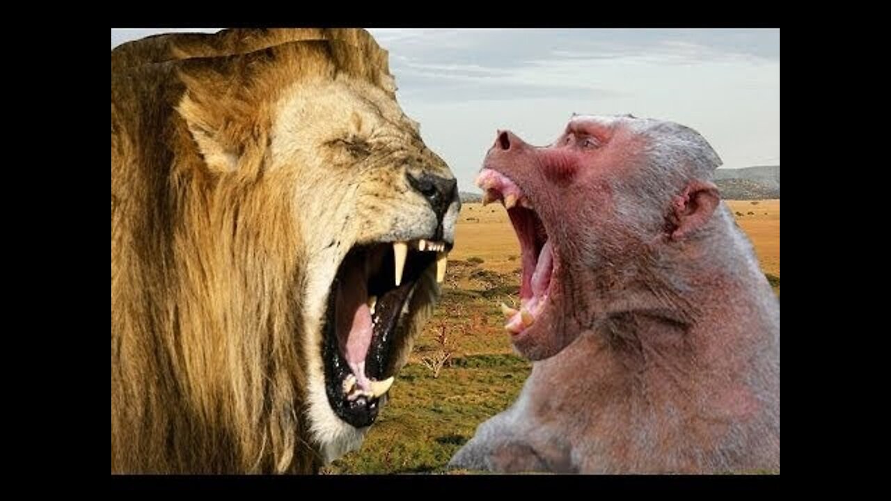 ‎⚡ Lion’s Fierce Strike on Monkey Over the Tree | Wild Animal Attack