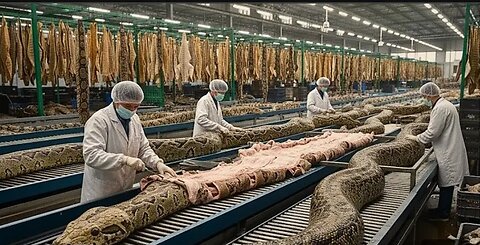 Inside the Snake-Leather Factory_ From Snake Skin to Luxury Jacket (Full Process)