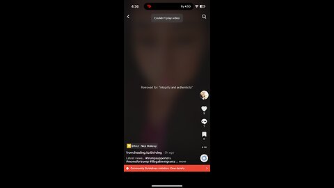 Video that TikTok took down