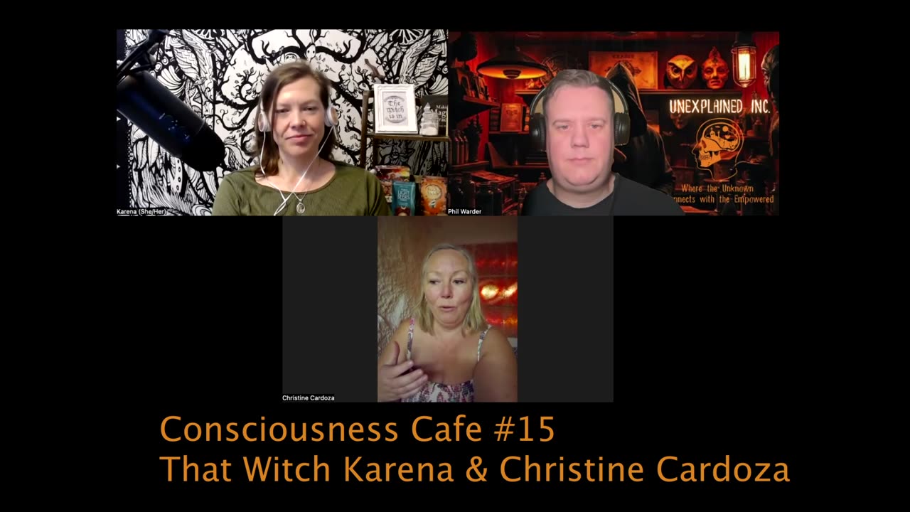Conciousness Cafe #15...Dark Night Of The Soul Navigation w/ Christine Cardoza & That Witch Karena