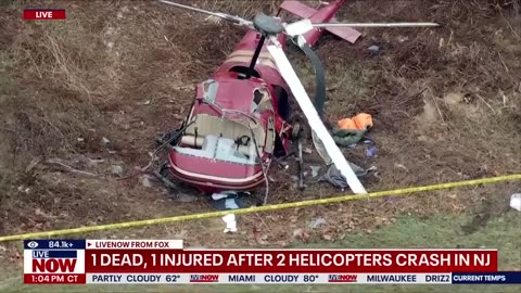 BREAKING 1 dead, 1 injured after mid-air helicopter crash in New Jersey