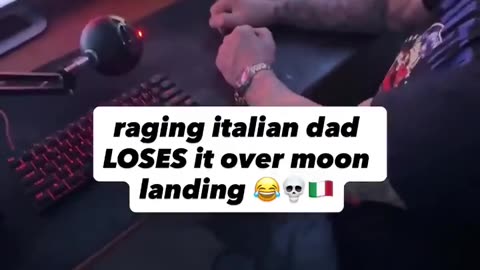 Italian guy goes off on the moon landing