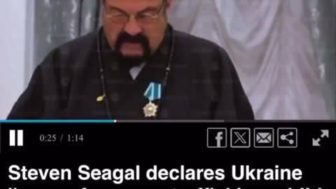 Steven Seagal drops a barrage of truth bombs about Ukraine. 🔥