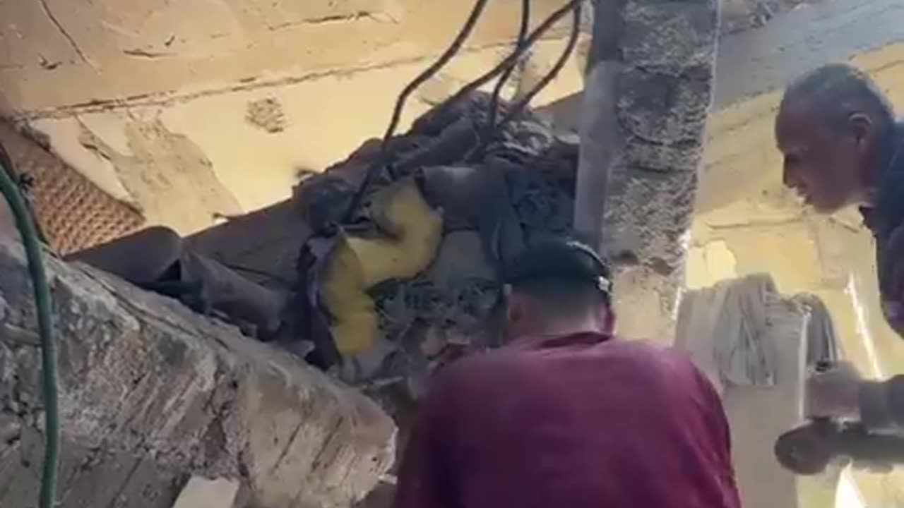 BREAKING Victims are being pulled from the rubble after an Israeli strike destroyed a home