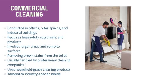 Difference Between Domestic And Commercial Cleaning