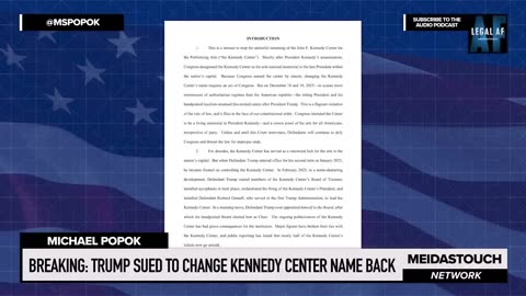 Trump’s Kennedy Center LIE BLOWS UP as MASSIVE LAWSUIT DROPS