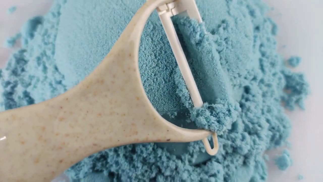 Slow Motion Kinetic Sand Cutting ASMR Soothing Sensory Experience