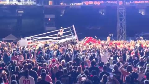 BROCK LESNAR FLIPS THE RING WITH A TRACTOR SUMMERSLAM HD