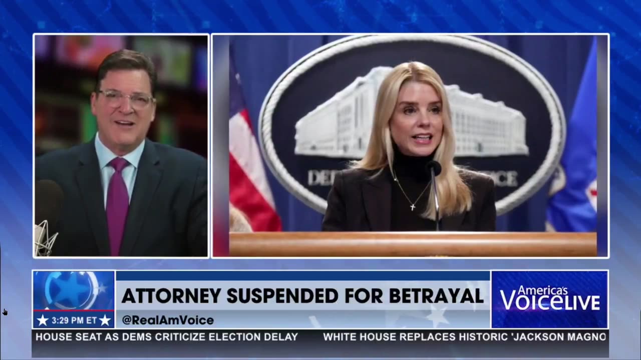 PAM BONDI SUSPENDS ATTORNEY FOR BETRAYAL