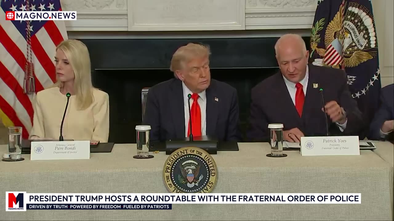 🇺🇸 President Trump Hosts a Roundtable with The Fraternal Order of Police at The White House [LIVE]