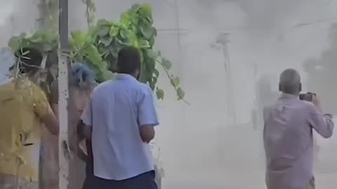 Isreal bombed on gaza camp, 200 families living
