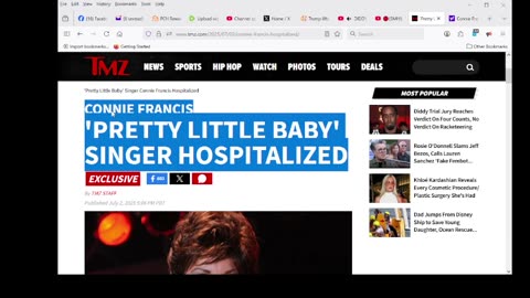 Connie Francis 'pretty little baby' singer hospitalized