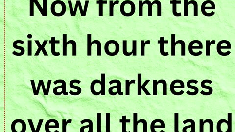 "Darkness Over the Land" Matthew 27:45 #shorts #youtube #ytshorts #jesus #views #youtubeshorts #yt