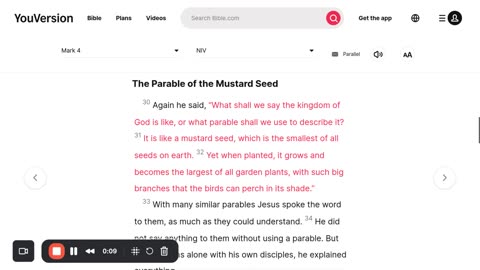 Mark 4 Parable of the Mustard Seed