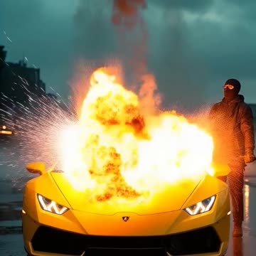 Flaming Car