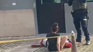 Mujer herida en Girón