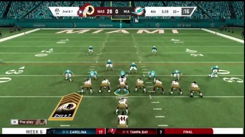 1965 REDSKINS VS Madden 20 I Franchise SEASON 1 WEEK 6 REDSKINS VS MIAMI