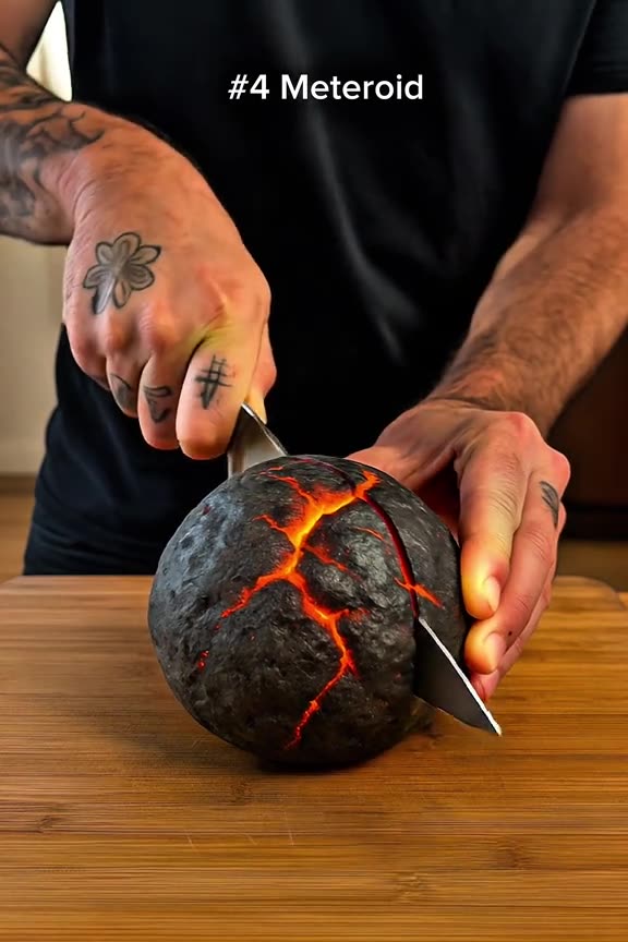 What happens when you slice through a tsunami, a tornado, and a volcano? 🌊🌪️🌋 Hyper-realistic ASMR c