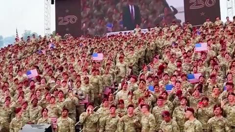 FT BRAGG ARMY TROOPS CHANT USA TO TRUMP ❤️❤️