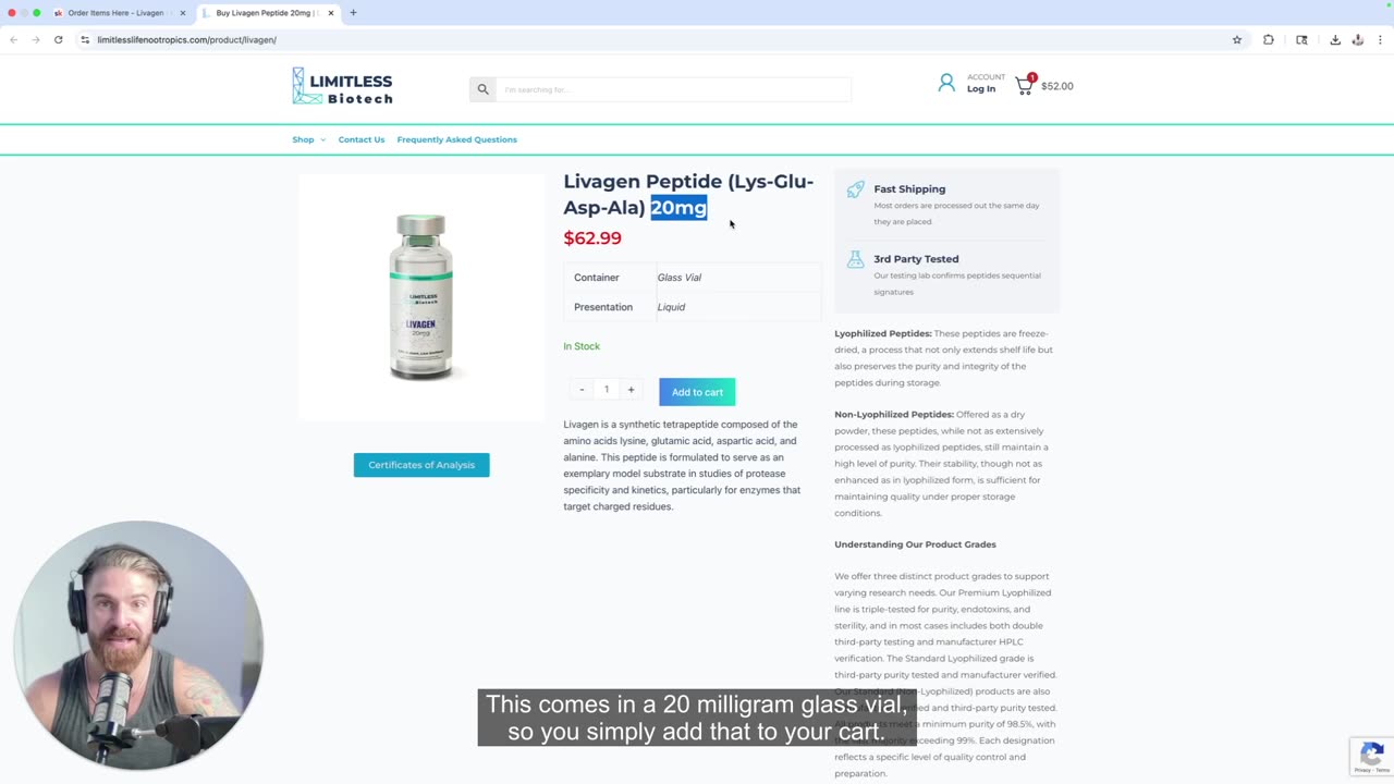 How to Order Livagen Peptide – Full Walkthrough for Beginners