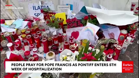 People Pray For Pope Francis As Pontiff Enters Fifth Week Of Hospitalization