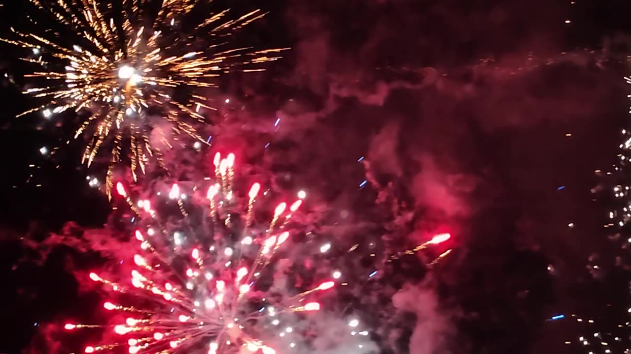 Beginning Fireworks - portrait mode