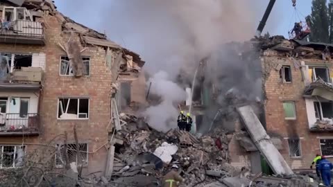 Russians Repeatedly Hit Residential Buildings With Drones and Missiles