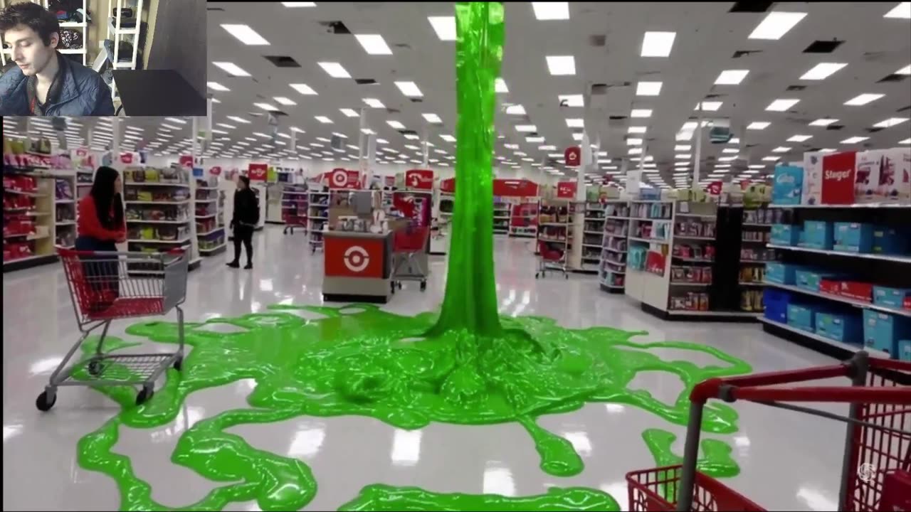 Outtake #1,125 Of The Large Green Slime Spill In A Target Store Fake Funny Parody Video