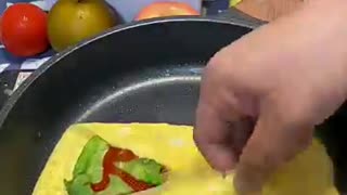 🥰 Satisfying with delicious egg pancake 🥳 #streetfood #satisfying #satisfyingvideo