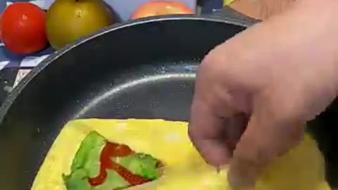 🥰 Satisfying with delicious egg pancake 🥳 #streetfood #satisfying #satisfyingvideo