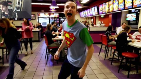 Outtake #3,126 Of Sheldon Cooper From The Fictitious Big Bang Theory Series Is Dancing At Taco Bell