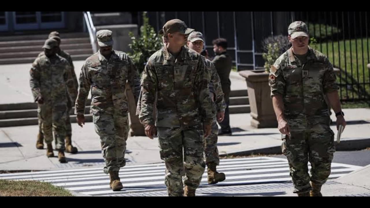 National Guard troops appear in Washington DC as mayor rejects Trump's 'authoritarian push'