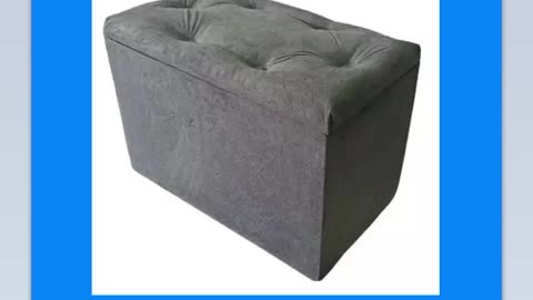Puff Bau Organizador Porta Objetos Cinza Suede - lsnmix
