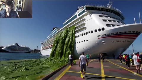 The Large Green Slime Spill On A Cruise Ship Fake Funny Parody Video