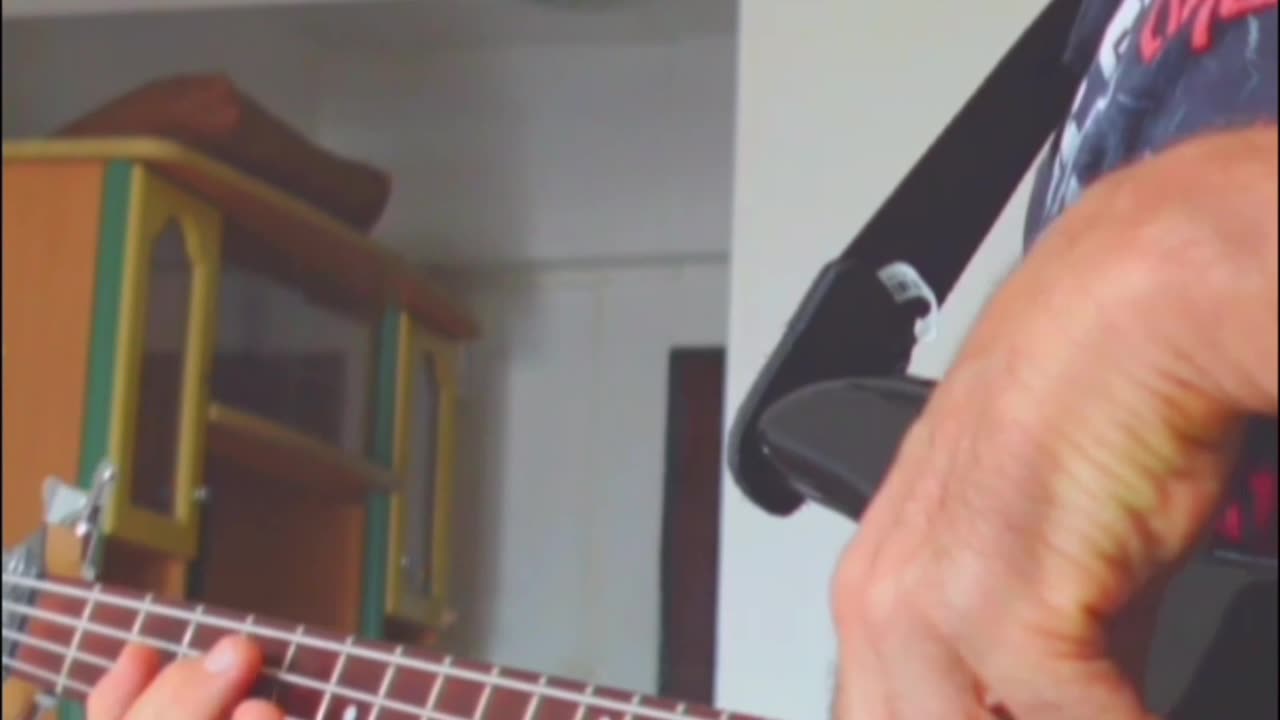 Heavy metal bass playing