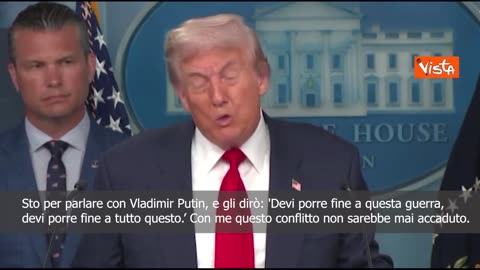 NOTIZIE DAL MONDO Trump:Incontrerò Vladimir Putin e gli dirò che deve finire questa guerra.ha dichiarato il 47°Presidente degli USA Donald Trump in una conferenza stampa alla White House sua residenza a Washington