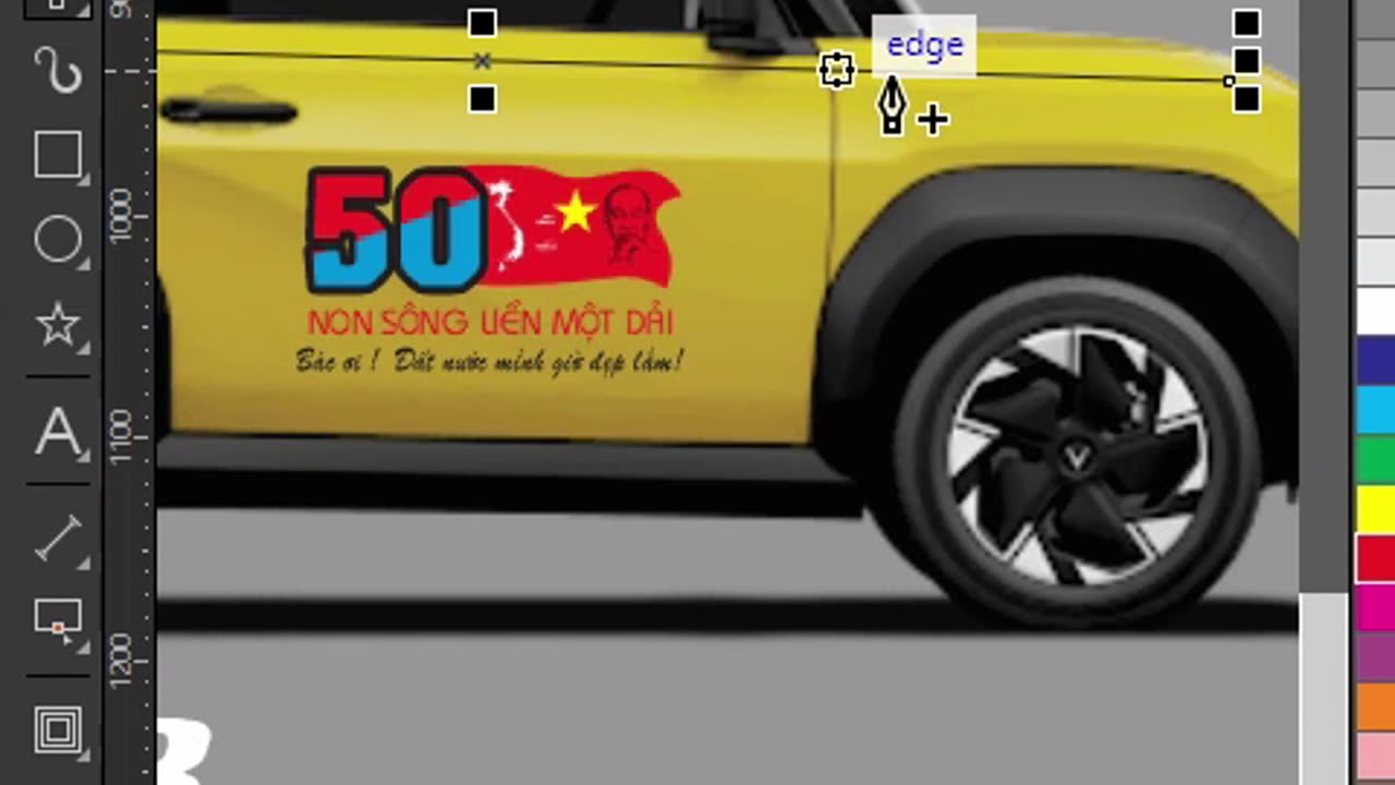 Design a VF3 vehicle sticker to promote the Liberation of the South on April 30th