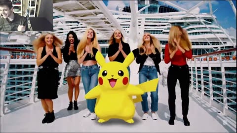 Pikachu The Pokemon Dancing With Women On A Cruise Ship Fake Funny Parody Video