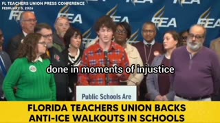 Florida Teachers Union says CHILDRERN ARE REQUIRED TO PROTEST ICE!!