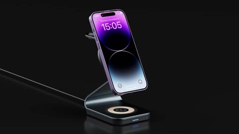 15W 3-in-1 Magnetic Wireless Charger Stand for iPhone, Apple Watch & AirPod
