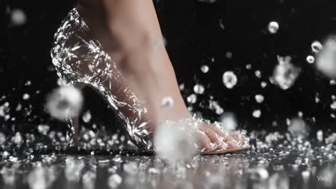 Luminous Diamond High Heel Forged from a Magical Splash