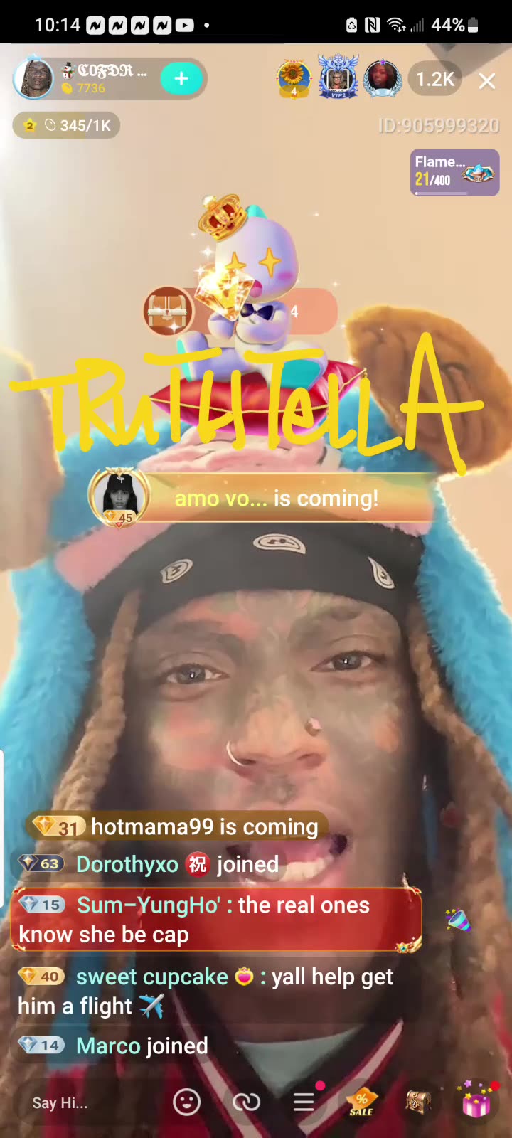 VINCI TATTED SCREAMING ON IAMSTORM IN HIS CHAT