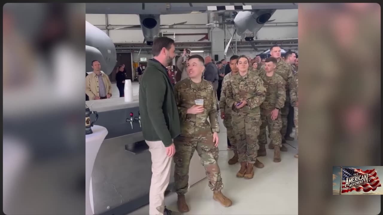 JD Vance serving beers to service members this is the America we miss