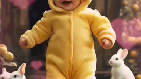 Adorable Babies Dancing and Laughing Together.