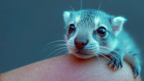 Strange and mysterious cute little animal on a fingertip! #cute #cute...