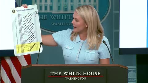 🚨🔥Karoline Leavitt reads a message from POTUS to Jerome Powell!