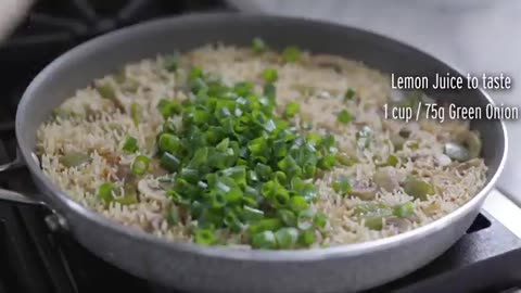 Mushroom Rice Recipe | Easy Vegetarian and Vegan Meals | Rice Recipes