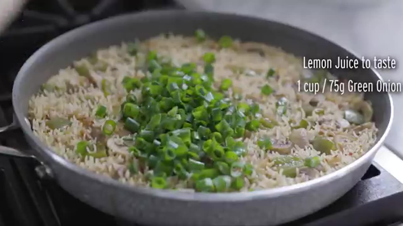 Mushroom Rice Recipe | Easy Vegetarian and Vegan Meals | Rice Recipes