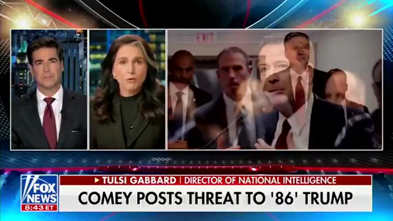 Tulsi Gabbard calls for James Comey to be put behind bars for his threat to President Trump